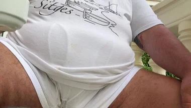 Grandpas Big Penis at Home and Huge Balls