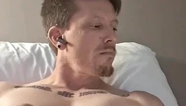 Muscular Guy Jerks off Solo with Massive Cumshot