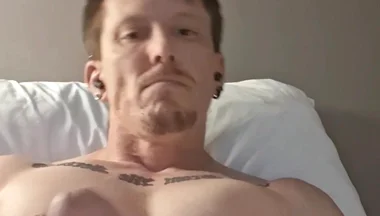 Muscular Guy Jerks off Solo with Massive Cumshot