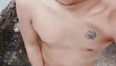 Waiting for Stepdaddy Outdoor! Pinoy Twink Naked Hard Cock, Masturbationa Nd Cumshot