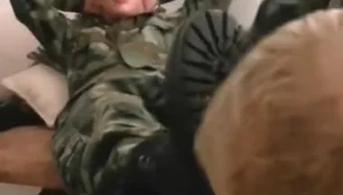 Master german soldier boys boots licking