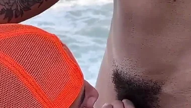 Public Gay Group Bareback Sex Beach Bangout!