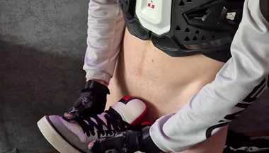It's Very Exciting When You Touch Your Dick Wearing Motorcycle Gear