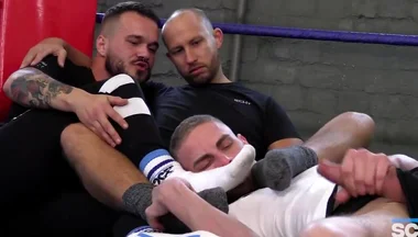 Boxer socks sniff. cum load