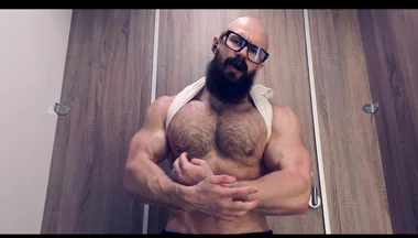 Pec God. Listen to My Hard Breathing and Look at My Bulging Muscles