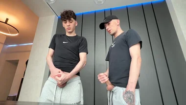 We Jerked off Together and a Lot of Cum