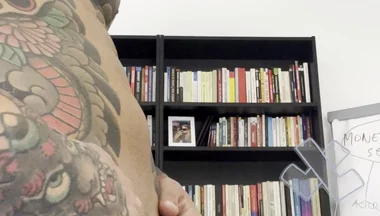 Young Man Masturbates in the Office