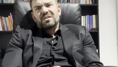 Handsome Guy Masturbates in Suit