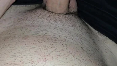 White Hairy Guy Unveils Beautiful Cock with Slow Strip