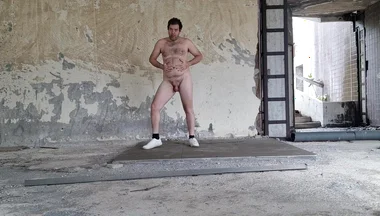 All Naked in an Abandoned Building