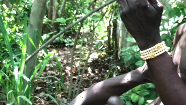 Outdoor Threessome Fuck Inside the Bush