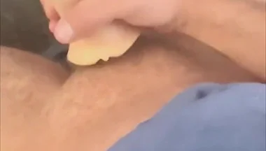 Playing with Toy Under Office Desk