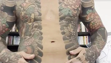 Young Man Masturbates in the Office