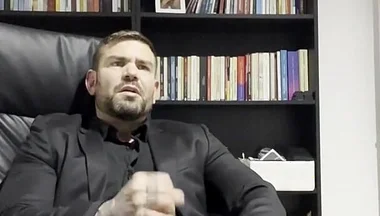 Handsome Guy Masturbates in Suit