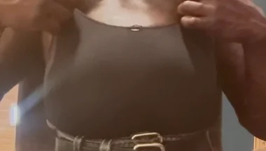 Black Mature Muscle Solo Tits and Vibrator
