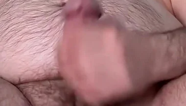 Hairy Daddy Bating Edging and Cumming
