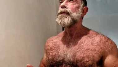 Hairy Muscle Stepdaddy Showering