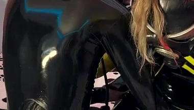 Two Latex Puppies: Shiny Suits, Intimate Touch & Passionate Switch Play