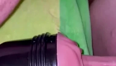 Fuck Stamina Fleshlight Pully and Can't Pullout in Time