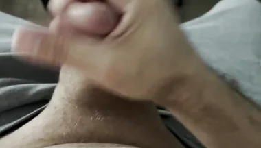 Jacking off at the Dining Room Table, Dripping with Alot of Cum