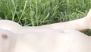Asian Muscle Hunk Flexes Ripped Abs on Grass & Explodes Huge Cum Load