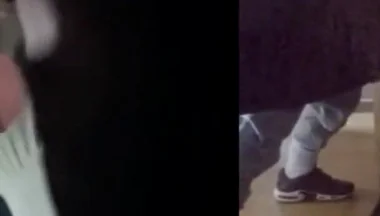 Amateur Boy Ordered to Get on His Knees, Blindfolded, and Pissed in His Mouth Through a Gloryhole
