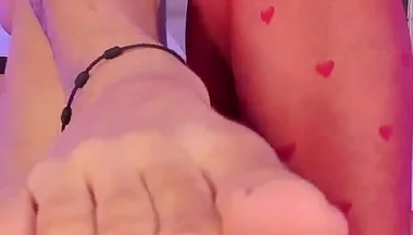 Ken in Panty and His Hot Feet Ends up Removing and Opening His Fingers
