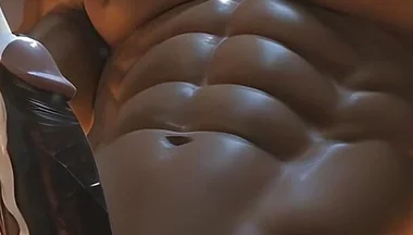 Black Muscle God Dildo Cum Explosion - Ai Video
