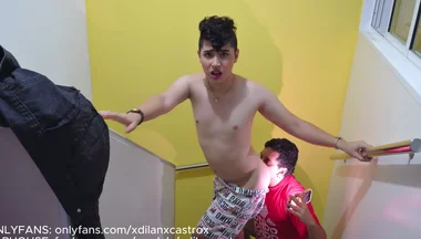 Cute Passive Gay Twink Gets Fucked Bareback by His Stepsister's Boyfriend