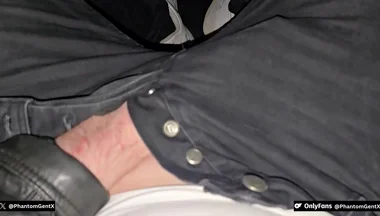 Horny Boy in Leather Jacket Jerks Off in Friend’s Car - PhantomGentX