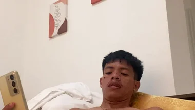 Filipino Twink Gets Hard, Jerking off to Explosive Cumshot