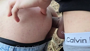 Outdoor Sex in the Woods with My Gay Slut - He Sucked Me Before Taking My Dick Bareback