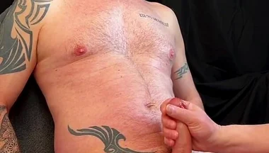 Married Guy with Big Cock Edged, Cums Twice, and Fed His Own Cum!