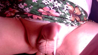 Chubby Femboy Rides His Dildo and Cums