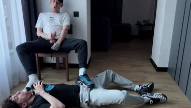 Sniffs Socks and Both Cum