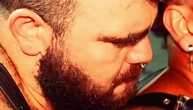Locker Room Tattooed Bear Drills Deep Bareback