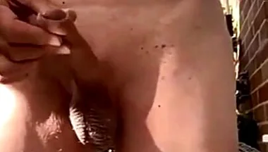 Naked Outdoors for Web Show Cum Shot