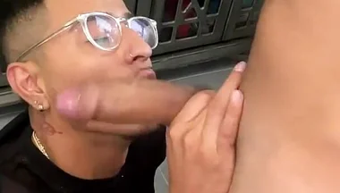 Hung Papi Big Dick Fucks Nerdy Latino Bareback Deep Throat