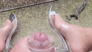 Cumming on My Pretty Nylon Feet