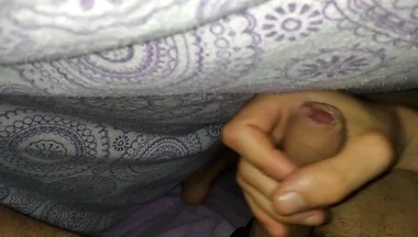 Boy Moaning and Jerking Good Wet Cock, in the Morning Under the Sheets! Better a Blowjob, Will You G
