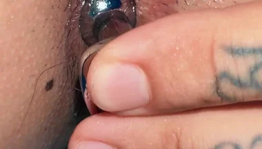 Giant Demon Lets Himself Be Watched by Tiny Human as He Plays with His Ass