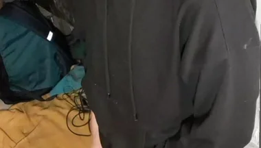 I Masturbate in Sweatpants, a Black Sweatshirt and Nike Sneakers