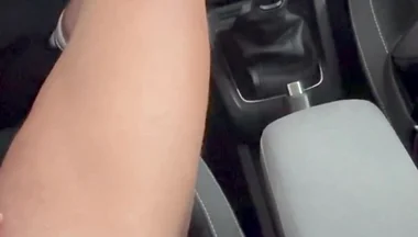 Jerk off My Big White Cock in the Car