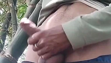 Indian Boy Masturbation and Cumshot in Outdoor