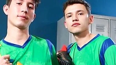 Teammates Jake Lotti & Loick Gauthier Get Wild In The Locker Room After Sweaty Workout