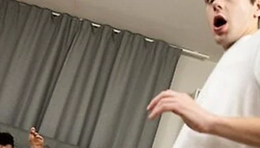 Men - Hatler Gurius Self Fucks His Hole, Then His Roommate Joey Mills Walks In To Help Him