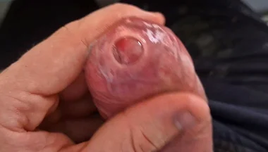 Big Uncut Daddy.. Tight Phimosis Foreskin Play, Precum Flood, and Cumplay