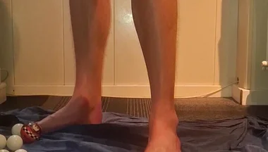 Solo Gay Anal Play - Huge Dildo's, Socks and Balls in Ass