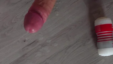 Bushy Guy Fucking Masturbator and Shoots Cum