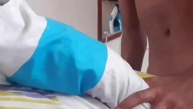 I Get Creative and Masturbate My Cock with Pillows and with My Hands Until I Have a Sweet and Juicy Cumshot
